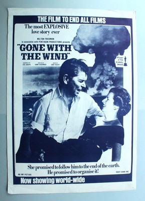 Vintage Authentic Vom Winde verweht politisches Protest Poster 1981/82