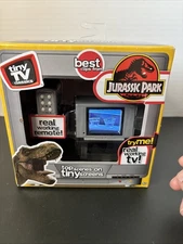Basic Fun Tiny TV Classics Jurassic Park Mini TV w/ Remote – Tested & Working