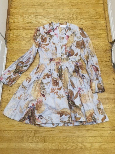 NUEVO Mini Vestido Zimmermann Ascension Plunge Etiqueta Talla 2 (US6) $688 Foto 4 de 4