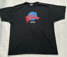 Vintage 1991 Planet Hollywood Atlanta T Shirt 2XL Black Tee Jays Made in USA