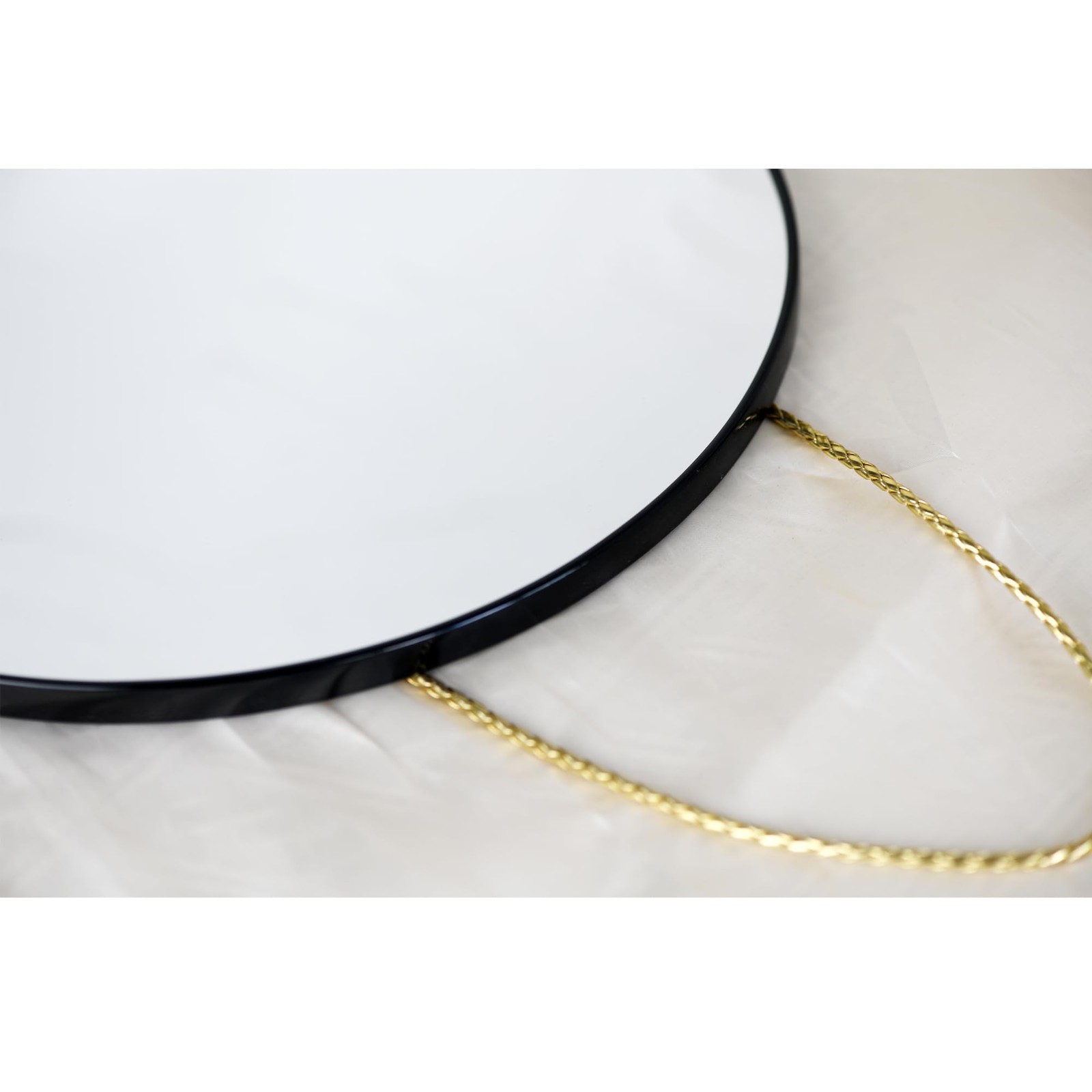 Black Round Wall Mirror 12.6 Inches Circle Mirror Bathroom Mirrors