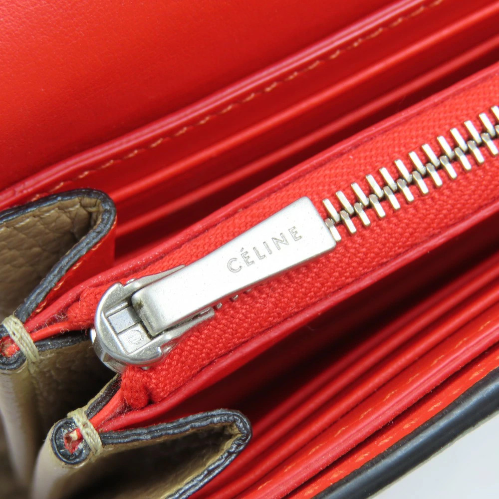 CELINE Large Flap Multi-Function Long Wallet Leat… - image 14