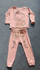 Girls Cute Baby Gap Pink Pyjamas Age 3 Ballet