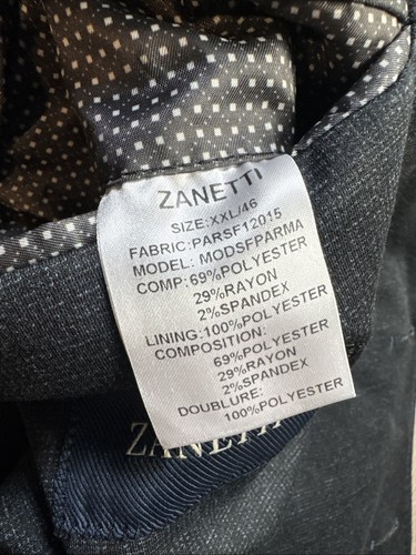 Blazer ZANETTI Unconstructed Hombres XXL 46 Nuevo Verano Viaje Deporte Abrigo Chaqueta $495 - Imagen 12 de 13