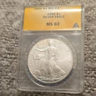 U.S. Mint $1 American Silver Eagle 1996  1 oz .999 MS 63 ANACS #4181073