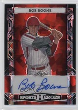 2024 Leaf Metal Sports Heroes Red Crystals 5/9 Bob Boone #BA-BB1 Auto ms9