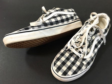 Vans Black White Checkered or Lg Gingham Sneakers Sz 8.5 Women, 7 Men