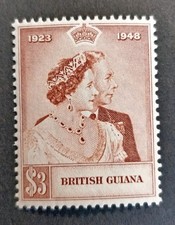 British Guiana 1948 Silver Wedding $3 SG232  MNH  CV£25