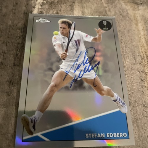 Stefan Edberg Signed 2021 Topps Chrome - Stefan Edberg #22 Refractor-No COA