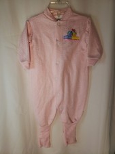 Vintage Sweet Treasures Cozy Cuffs Pink Pajamas Sleeper 3-6mo