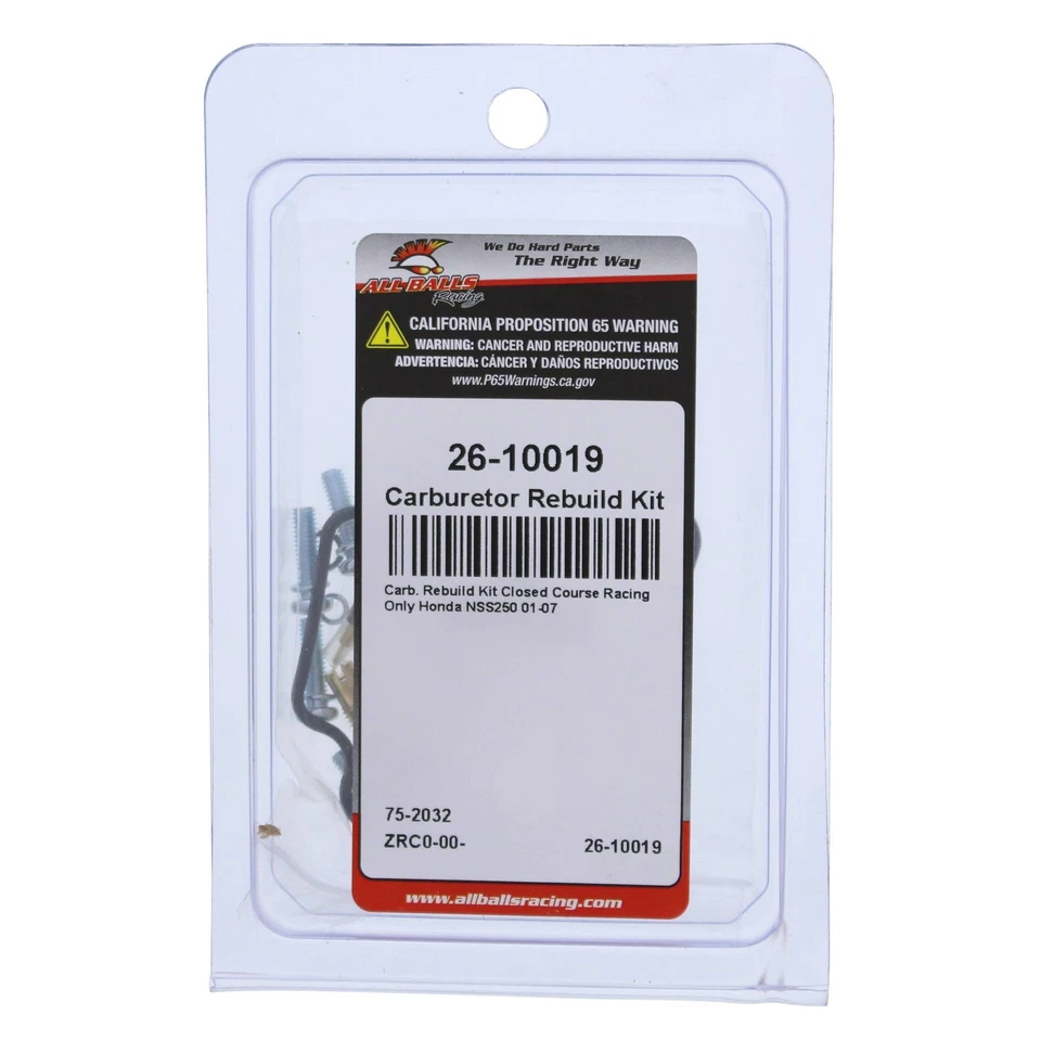 All Balls Carburetor Rebuild Kit (26-10019) For Honda NSS250 01-07 Foto 4 de 4