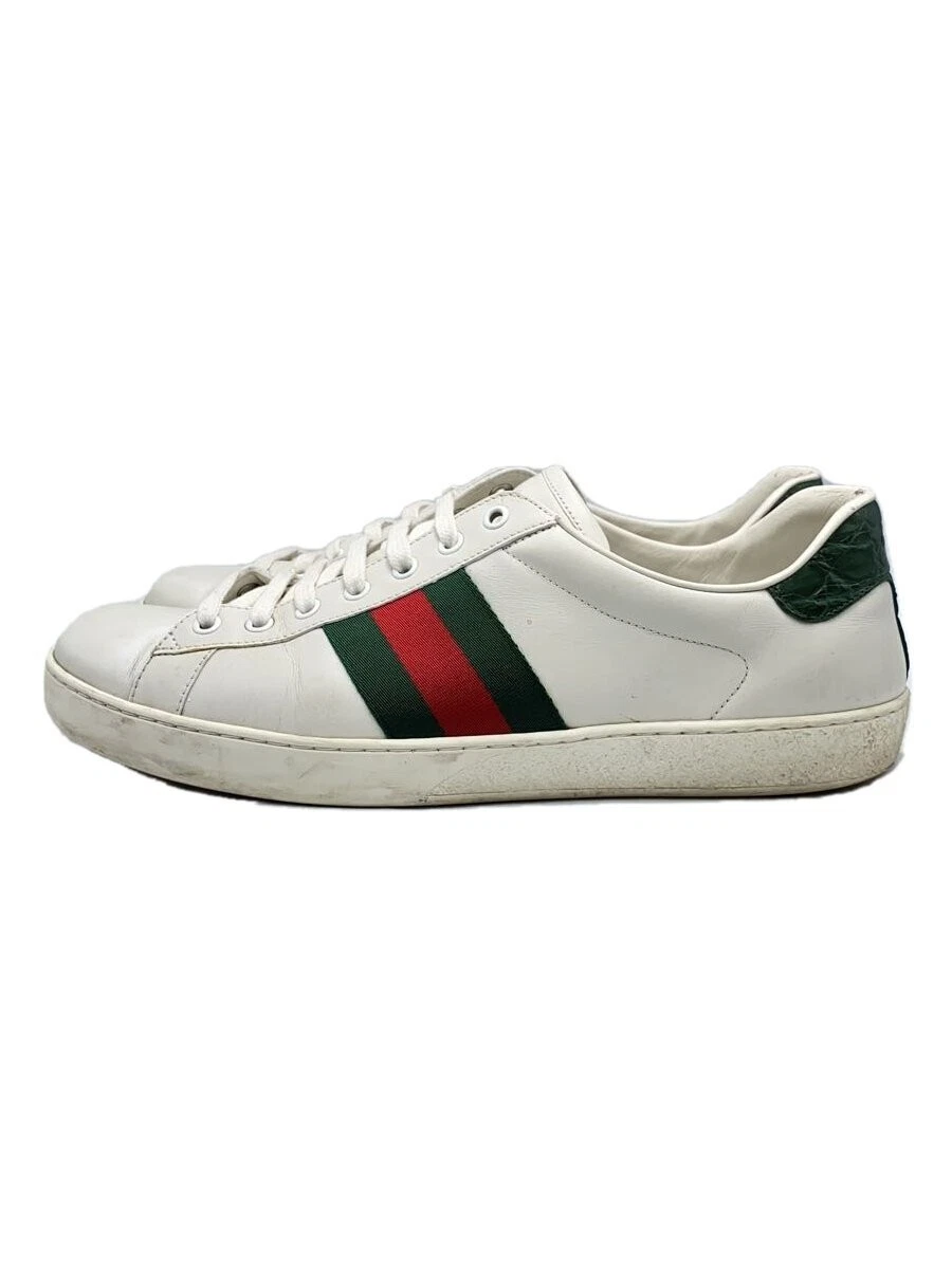 Baskets basses Gucci US10,5 cuir blanc occasion élégantes confortables