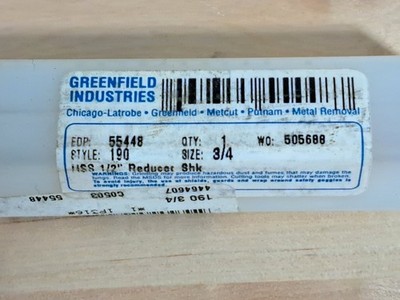 Greenfield Chicago-Latrobe 55448 Silver&Deming 3/4'' Bit Reduced Shank 1/2''