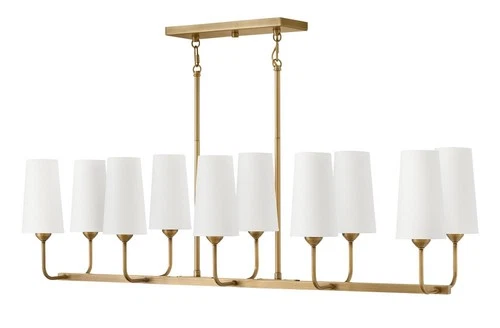 Hinkley Lighting - Lewis - 50W 10 LED Linear Chandelier In Traditional Style-12 - Picture 4 of 4