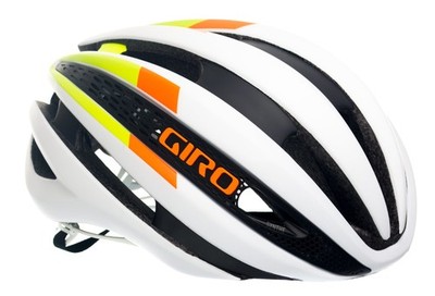 Straßenhelm GIRO SYNTHE S 51-55cm weiß matt / Lime / Flammen