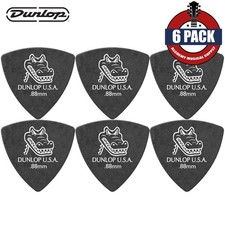 6-PACK Dunlop 572P.88 Gator Grip Small Triangle .88 Matte Black Guitar Picks
