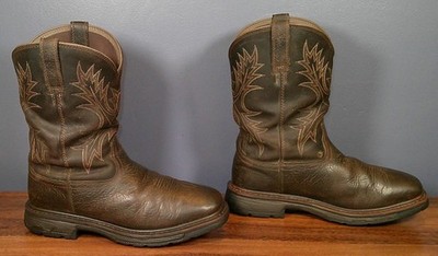 Mens ARIAT Workhog Wide Square Toe H2O Soft Toe Work Boots 11 EE