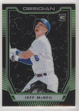 2019 Panini Chronicles Obsidian Electric Etch Green Prizm 4/5 Jeff McNeil 00jz