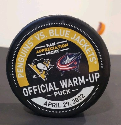 Pittsburgh Penguins Versus Blue Jackets April 29 2022 Warm Up Puck