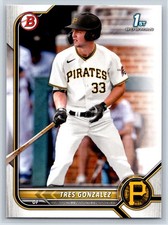 2022 Bowman Draft Tres Gonzalez 1st Bowman Rookie Pittsburgh Pirates RC #BD-157