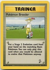 Pokemon Breeder 105/130 Rare Base Set 2 Pokemon Lightly Played