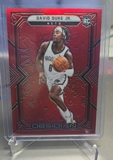 2021-22 Panini Obsidian - David Duke Jr. #200 Electric Etch Red Flood (RC)