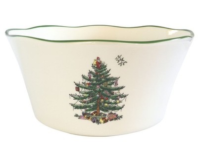 Spode Christmas Tree große ausgestellte Schale / Schale - neu und verpackt
