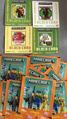 Panini Minecraft Stay Adventurous - 30 neue Sticker Packs + 4 neue Blockkarten