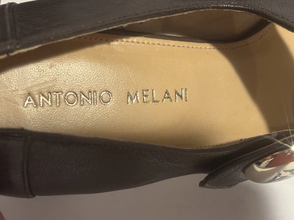 Zapatos para mujer Antonio Melani de cuero marrón talla 9 1/2” Foto 3 de 4