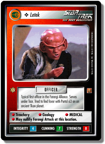 Letek - Rules of Acquisition - Star Trek CCG 1E - Picture 1 of 6