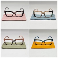 Women Reading Glasses  Faux Leather Case U PICK Color  Strength 1.00 to 3.00