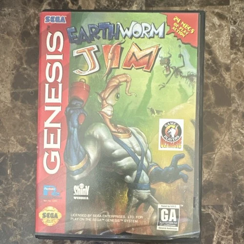 Earthworm Jim Sega Genesis Playmates Interactive Manual Included no hang clip
