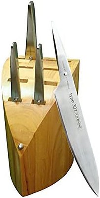 Chroma Type 301 5-Piece Knife Block Set, Silver