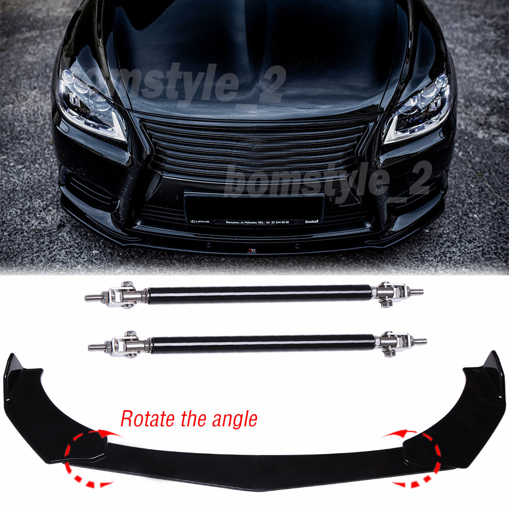 Front Bumper Lip Splitter Spoiler + Strut Rods For Lexus LS400 LS430