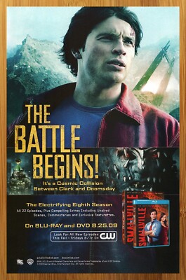 2009 Smallville TV Series Print Ad/Poster Tom Welling Superman Doomsday DVD Art