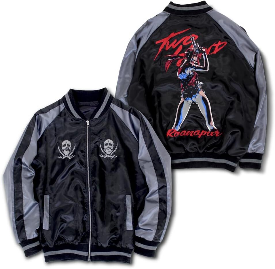 Black Lagoon Revy Satin Jacket Sukajan Two Hand Embroidery Size L