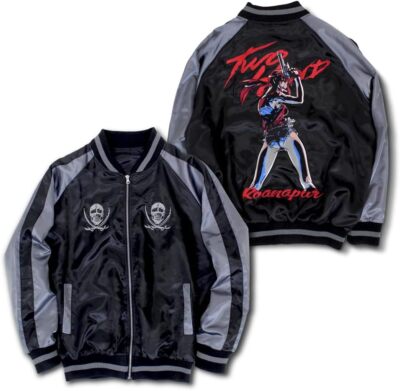 Black Lagoon Revy Satin Jacket Sukajan Two Hand Embroidery Size L