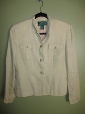Ralph Lauren 4 / S Beige Linen Military Jacket
