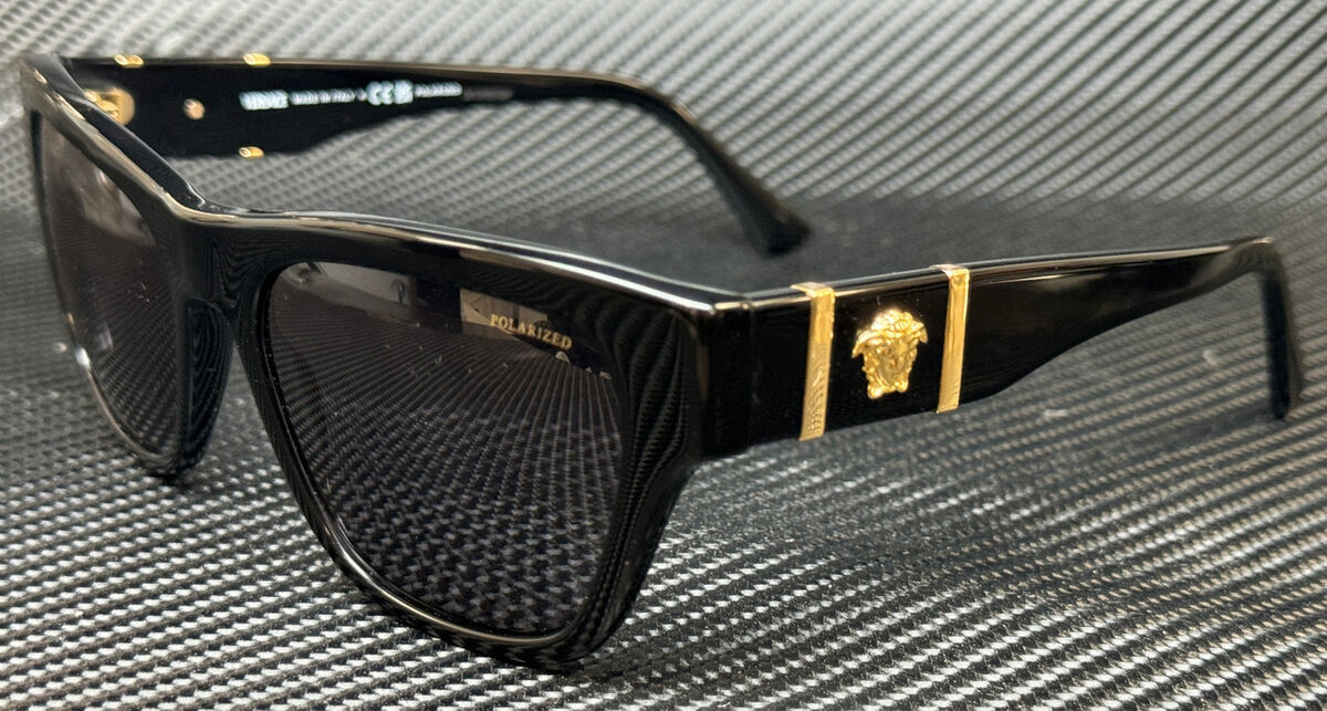 VERSACE VE4457 GB1 81 Black Grey Polarized 55 mm Sunglasses VERSACE VE4457 GB1 81 Black Grey Polarized 55 mm Sunglasses