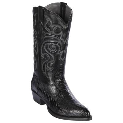 Los Altos Men's Genuine Ostrich Leg Cowboy Western Boots J Toe