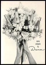 1966 Dana Spray Colognes Bouquet Vintage PRINT AD Perfume Fragrance Collection