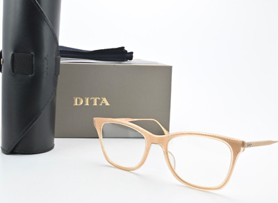 DITA Eyeglasses Ashlar DTX505-50-03 Full Rim Gloss Copper Gold Lightweight Ti...
