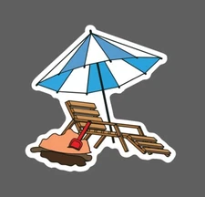 Beach Chair Sticker Umbrella Waterproof