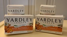 Lot of 4 Yardley Shea Buttermilk Bar Soap Sensitive Skin 4.25 Oz each