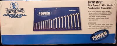 Cornwell Tools Blue Power Metric Combination Wrench Set