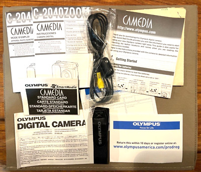 Olympus CAMEDIA C-2040 Zoom  Digital Camera Instructions, Strap + Cord (A53M)