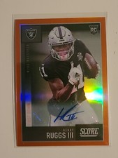 2020 Chronicles Henry Ruggs III Score ORANGE PRIZM AUTO Rookie # 455 /10!!!