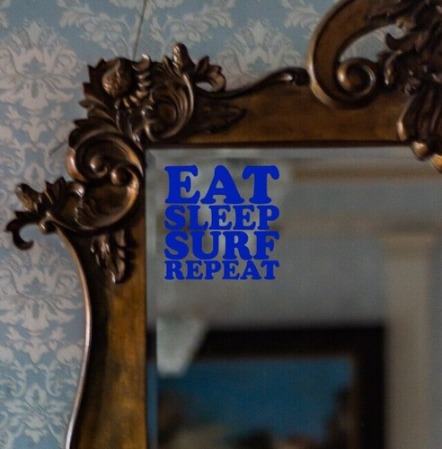 Eat Sleep Surf Repeat Vinyl Sticker decal RED GLOSS 10 x 10 cm - 第 2/2 張圖片