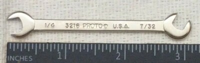 Proto 3216 Open-End Ignition Wrench – 1/4" X 7/32" SAE – New US Govt Surplus