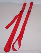 Red Straps Adjustable Boat Fender Bumper Pair New Docking Utility Made in USA